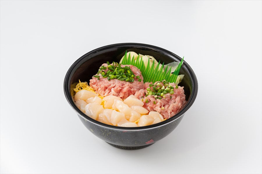16 ねぎとろ、生ホタテ丼